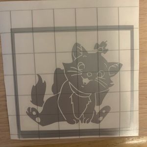 Homemade Aristocats Marie vinyl sticker